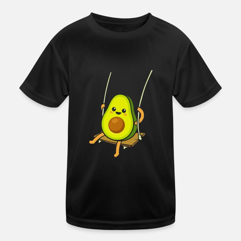 Avocado auf einer Schaukel Kinder Funktions-T-Shirt