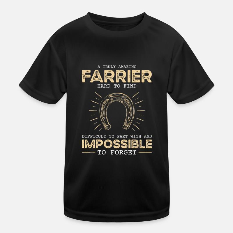 Farrier A Truly Amazing Farrier Kids Functional T-Shirt