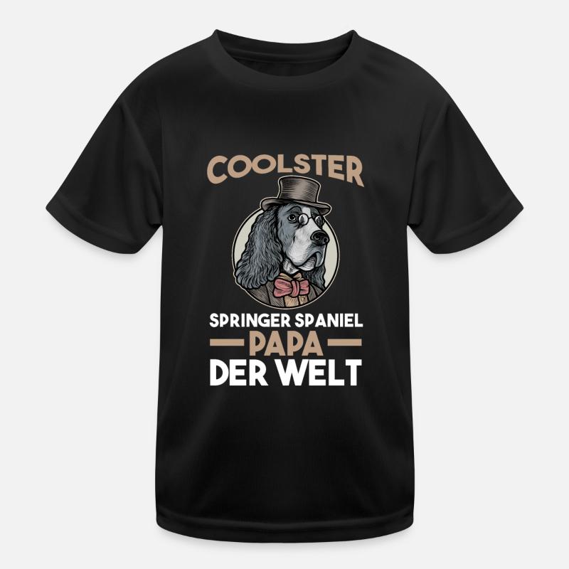 Springer Spaniel Springer Spaniel Papa Kinder Funktions-T-Shirt