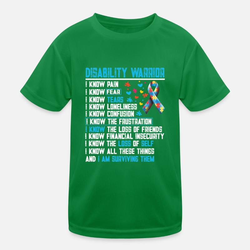DISABILITY WARRIOR Kids Functional T-Shirt