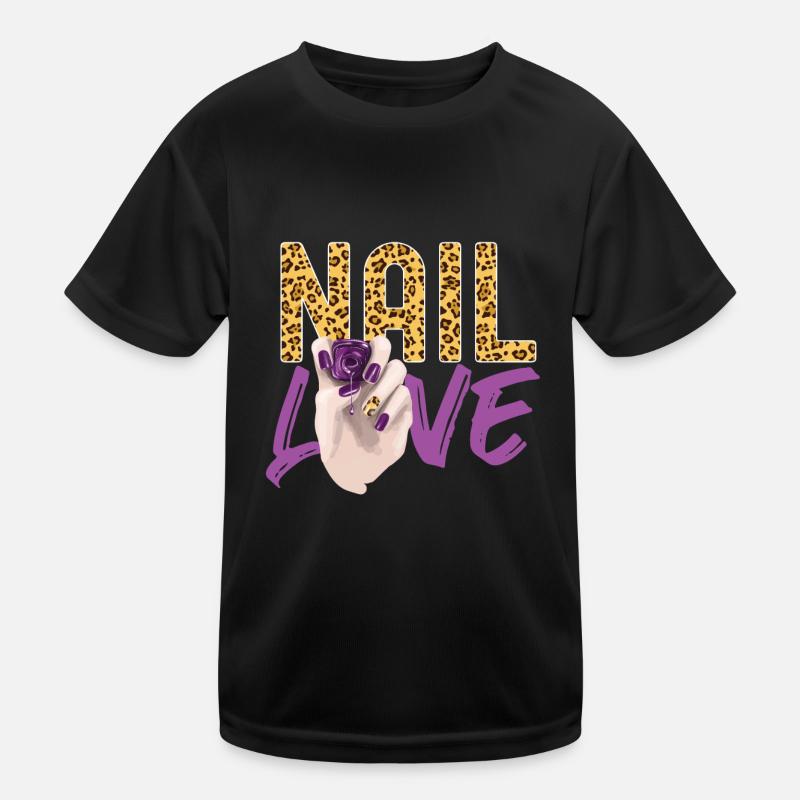 Nail Tech Quote Work Uniform Nail Kids Functional T-Shirt