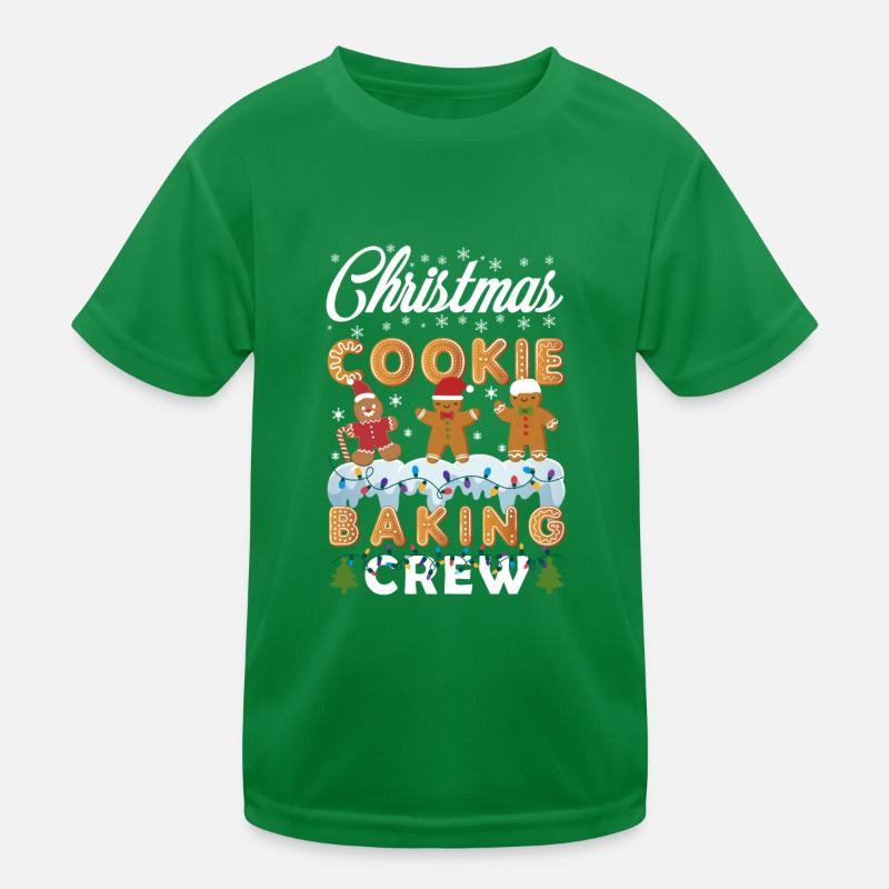 Christmas Lights Christmas Cookie Baking Crew Kinder Funktions-T-Shirt
