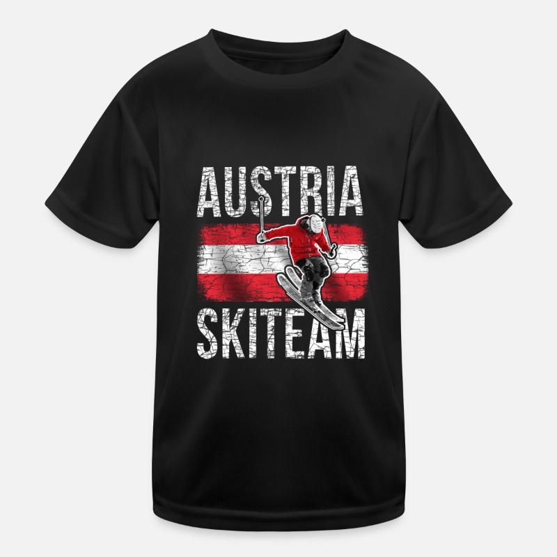 Austria Ski-Team Ski Wintersport Österreich Kinder Funktions-T-Shirt