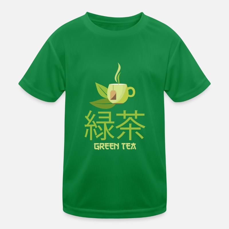 Grüner Tee Kinder Funktions-T-Shirt