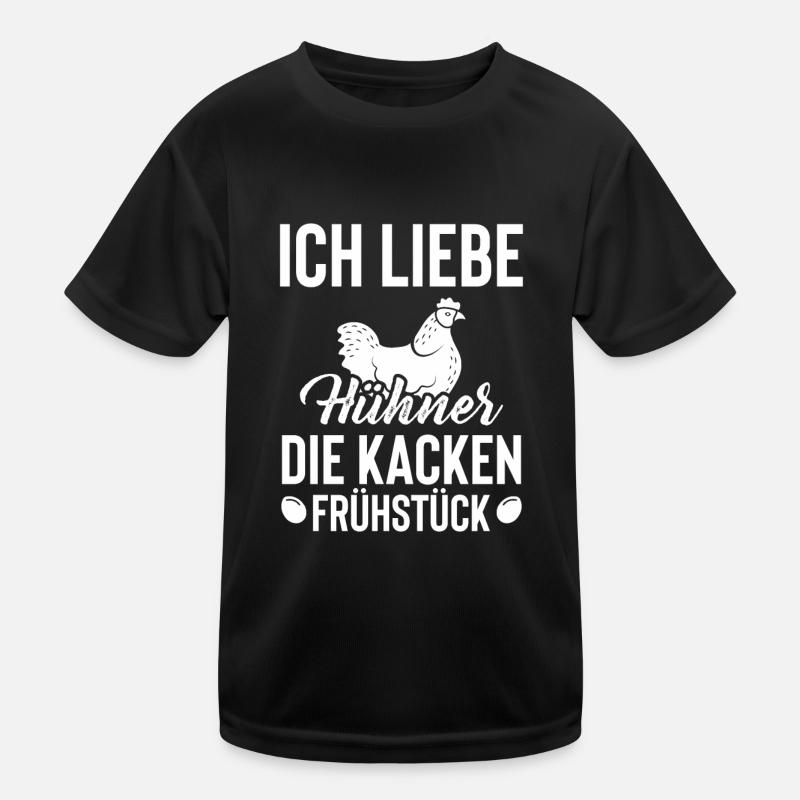 Hühner Bauernhof Eier Geburtstag Weihnachten Idee - Kinder Funktions-T-Shirt - Schwarz