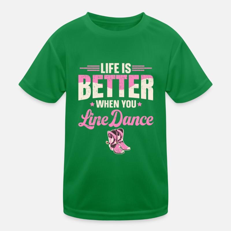 Line Dancing Linedance Line Dance Kinder Funktions-T-Shirt