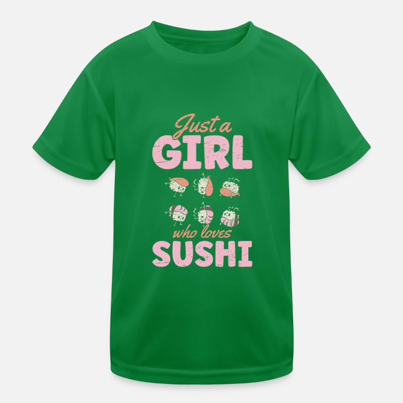 Sushi Roll Sushi Nur ein Mädchen, das Sushi liebt Kinder Funktions-T-Shirt