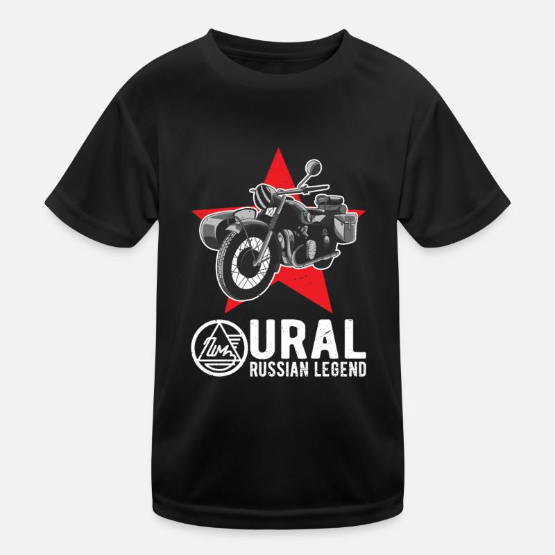 Ural Russian Legend Sidecar Motorcycle Team Kids Functional T-Shirt