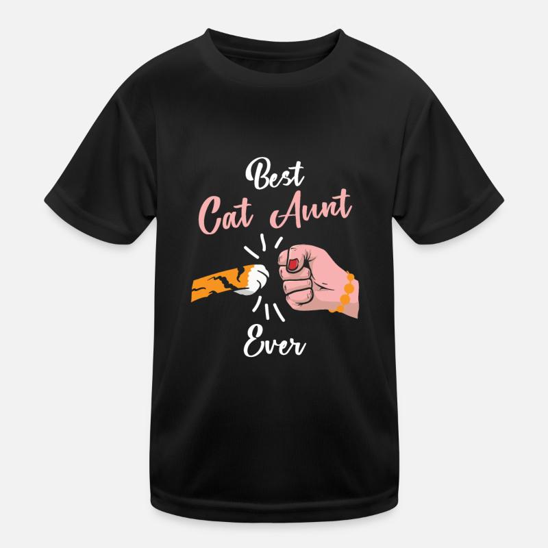Best Cat Aunt Ever Tante mit Katze Faust Kinder Funktions-T-Shirt