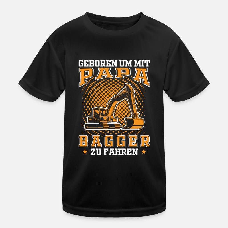 Sohn Nachwuchs Bagger Papa Geschenkidee Kinder Funktions-T-Shirt