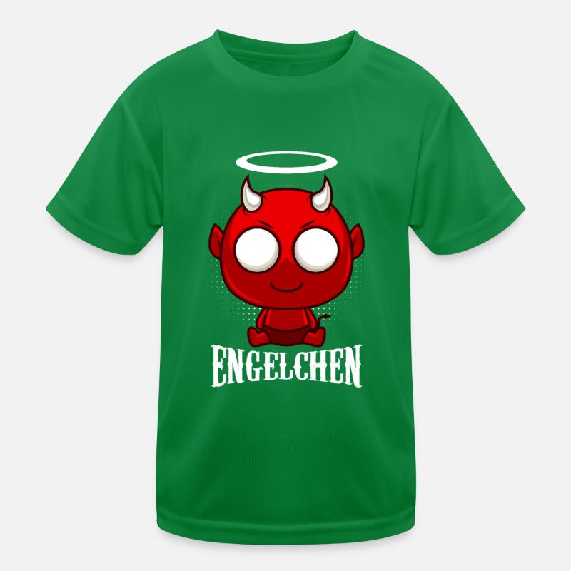 Engelchen Teufelchen Teufel Kinder Funktions-T-Shirt