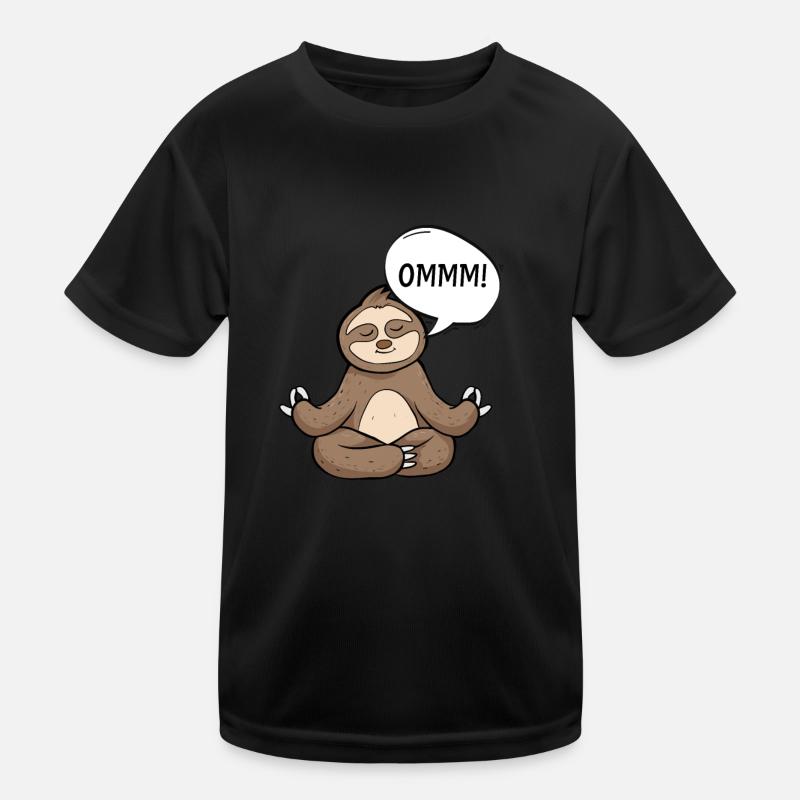 Funny yoga sloth Ommm Kids Functional T-Shirt