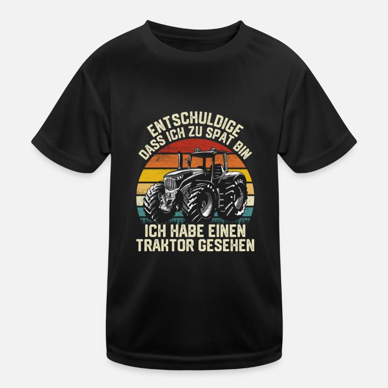 Habe einen Traktor gesehen Trecker Kinder Funktions-T-Shirt