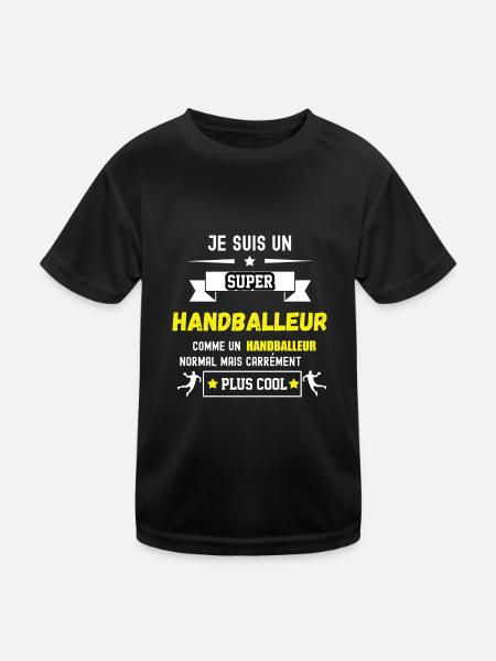 super HANDBALLEUR comme HANDBALLEUR normal - T-shirt sport Enfant - noir - Devant