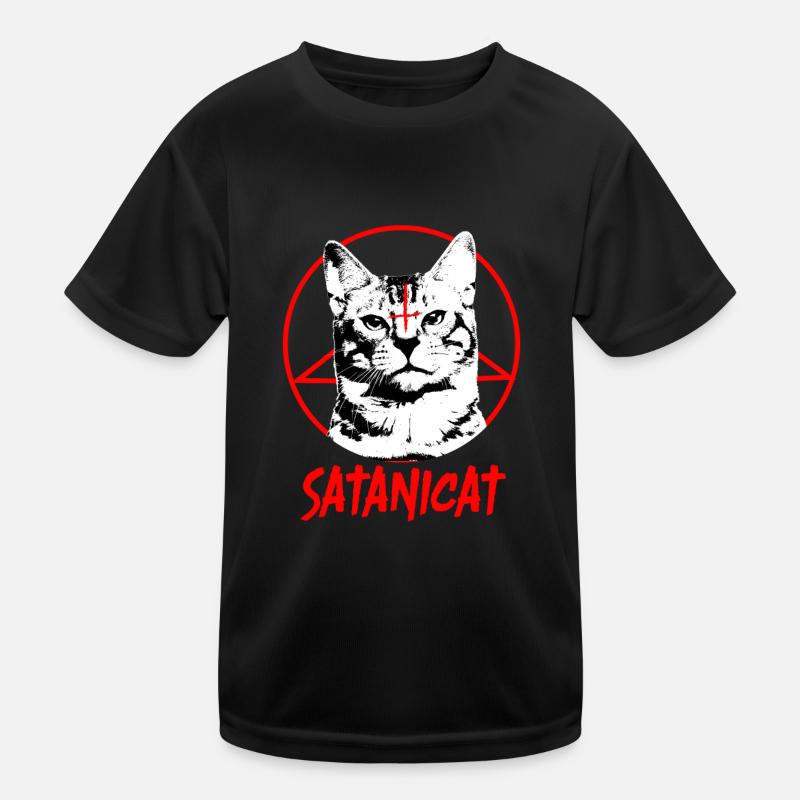 Antichrist Satanicat Satan Cat Devil Kids Functional T-Shirt