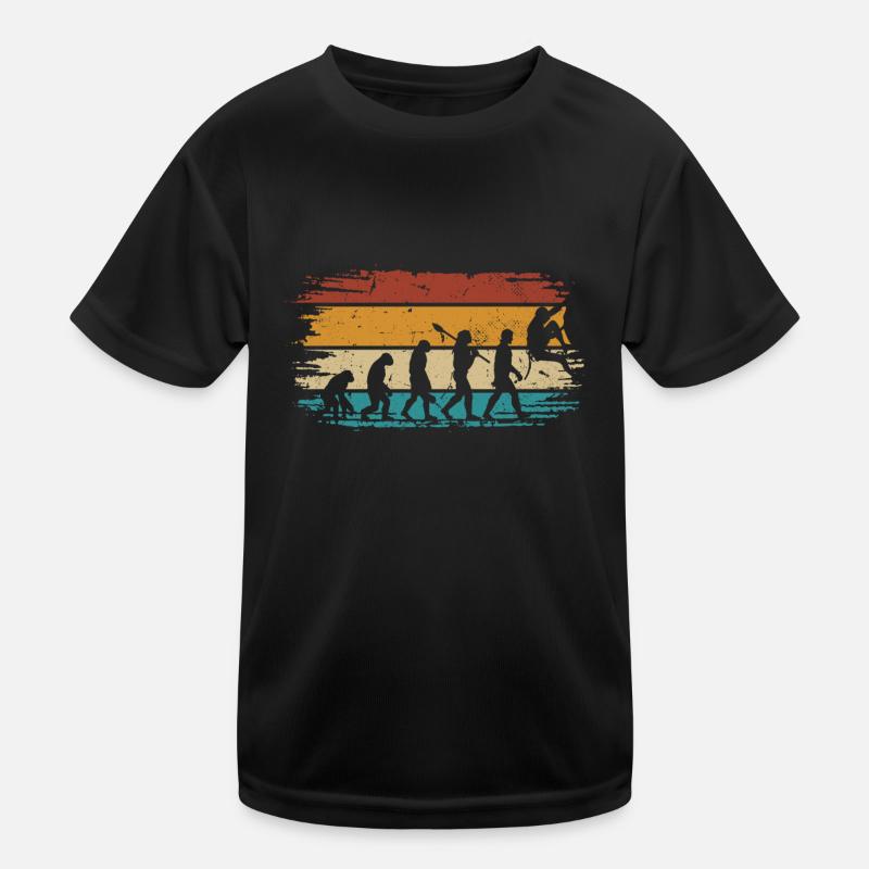 Rétro Bouldering Evolution Bouldering Escalade de montagne T-shirt sport Enfant