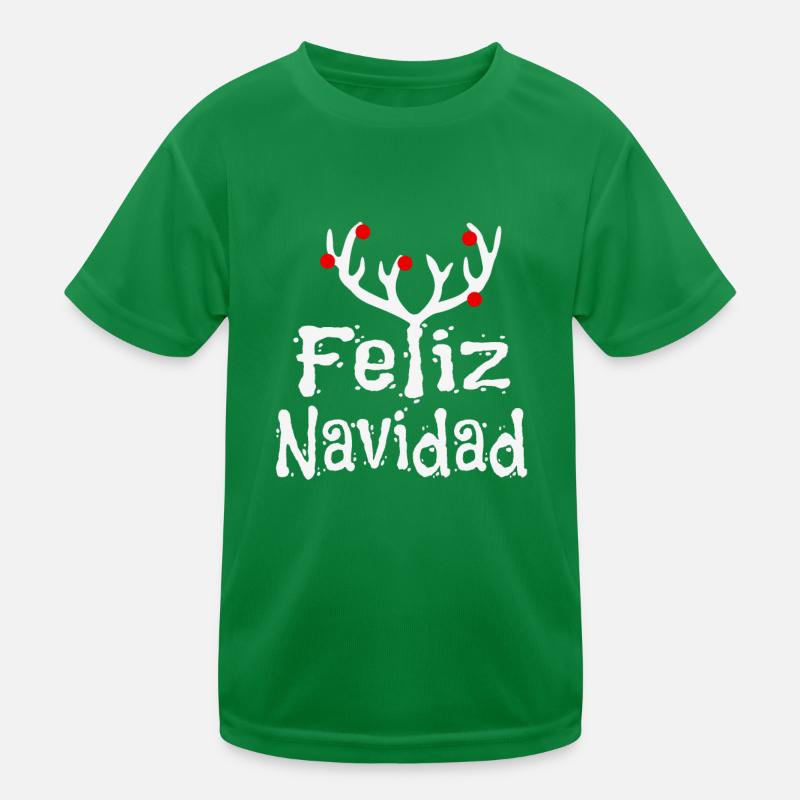 Feliz Navidad Kinder Funktions-T-Shirt