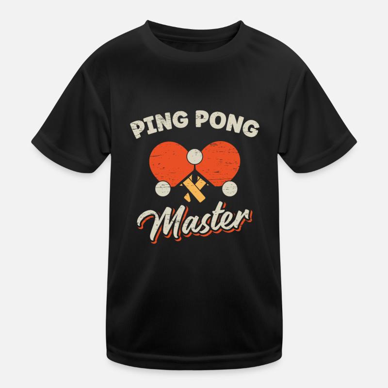 Ping Pong da ping pong - Maglietta sportiva per bambini - nero