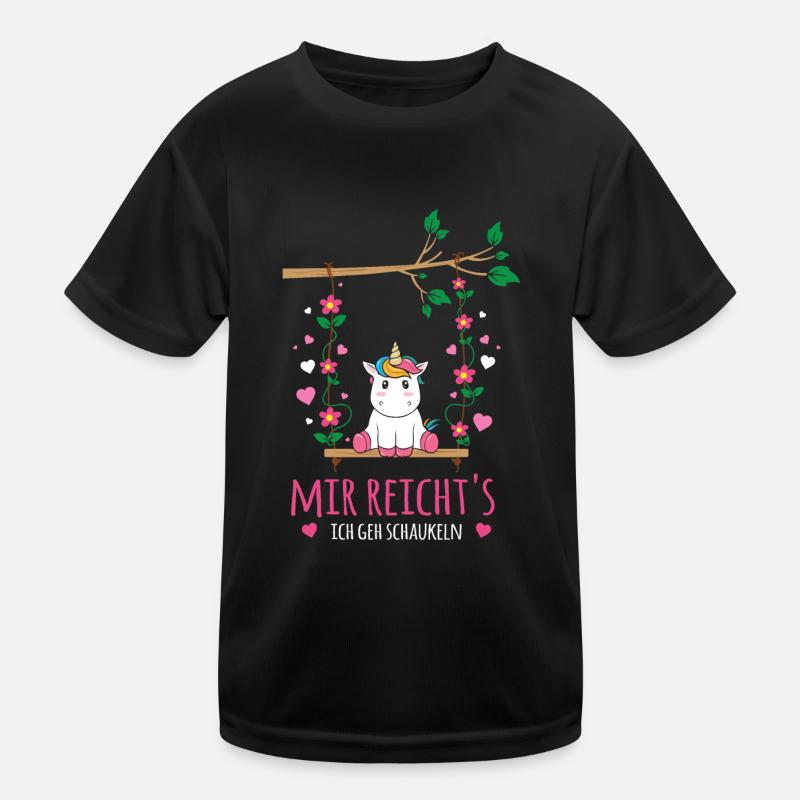 Mir Reichts Ich Geh Schaukeln Schaukel Einhorn Kinder Funktions-T-Shirt