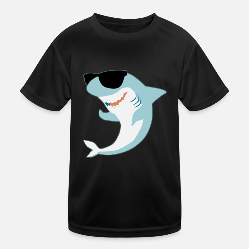 Mégalodon avec lunettes de soleil requin T-shirt sport Enfant