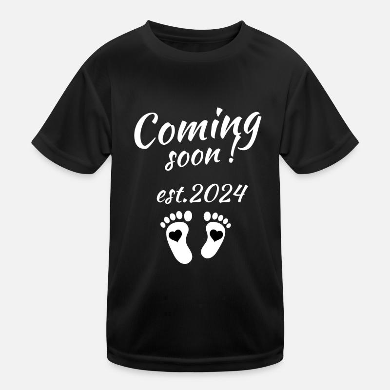 Damen Schwangerschaft 2024 Werdende Mama T-Shirt Kinder Funktions-T-Shirt