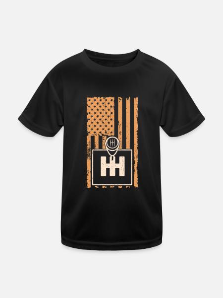 Auto Schaltgetriebe Gangschaltung - Kinder Funktions-T-Shirt - Schwarz - Vorne
