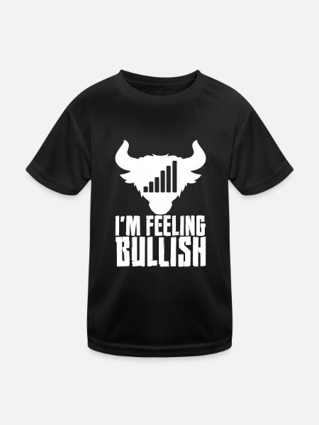 I'm Feeling Bullish 5 - Kinder Funktions-T-Shirt - Schwarz - Vorne