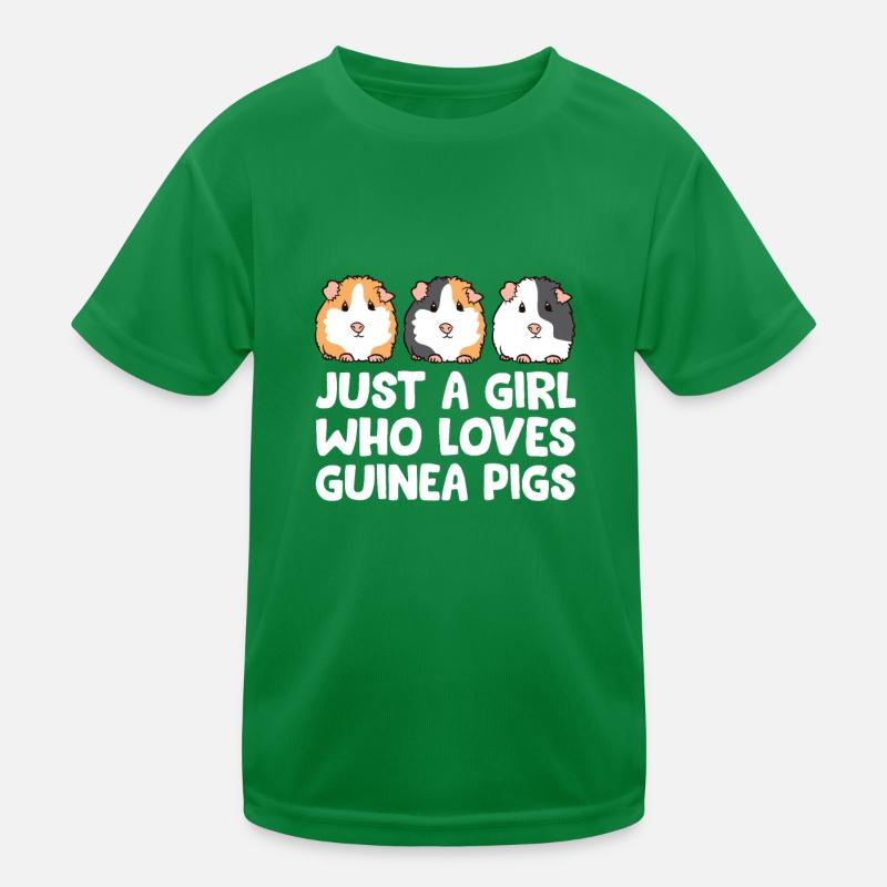 Nur ein Mädchen, das Meerschweinchen liebt Kinder Funktions-T-Shirt