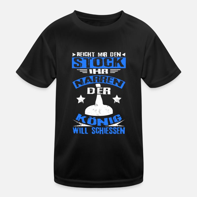 Eisstockschießen Kinder Funktions-T-Shirt