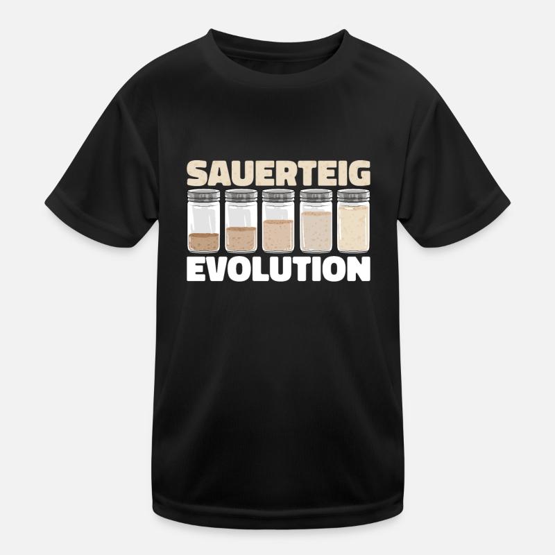 Bäcker Bäckerei Pan Sauerteig Evolution Kinder Funktions-T-Shirt