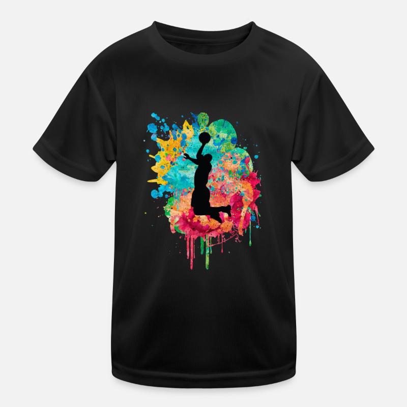Joueurs de basket-ball dunking T-shirt sport Enfant