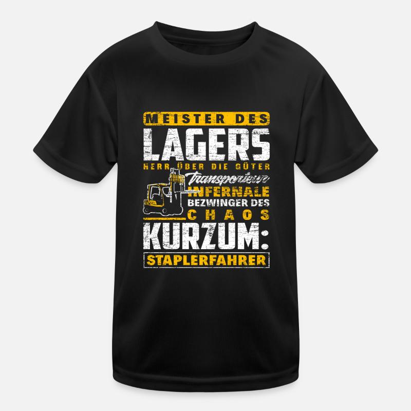 Staplerfahrer Lager Lagerist Kinder Funktions-T-Shirt