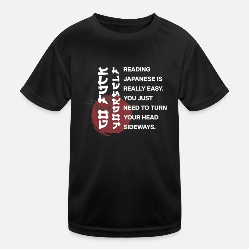 Reading Japanese is easy Kids Functional T-Shirt
