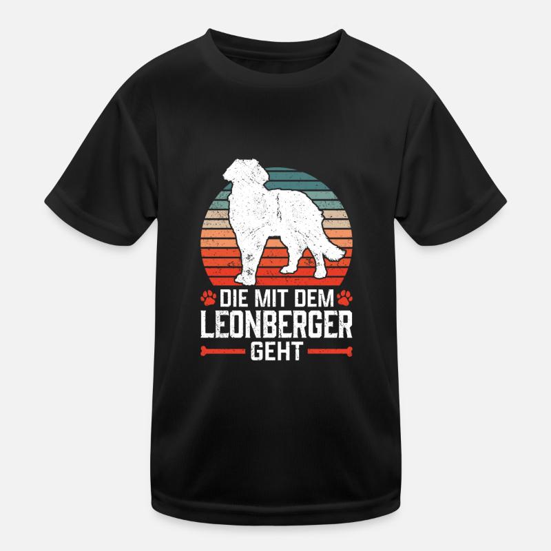 Die mit dem Leonberger geht Leonberg Hund Kinder Funktions-T-Shirt