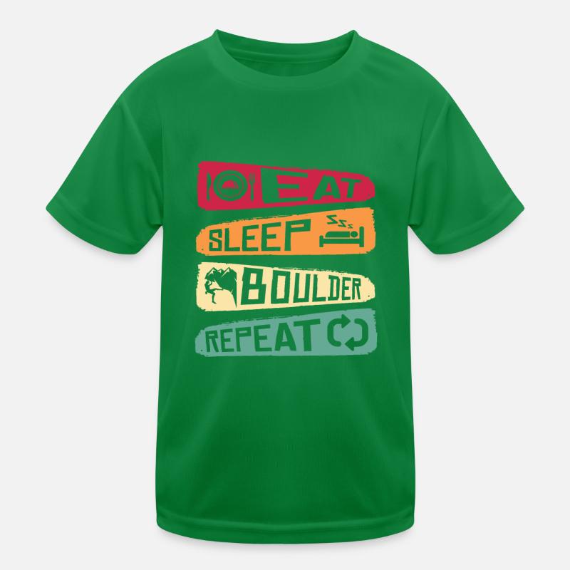 Bouldern Kinder Funktions-T-Shirt