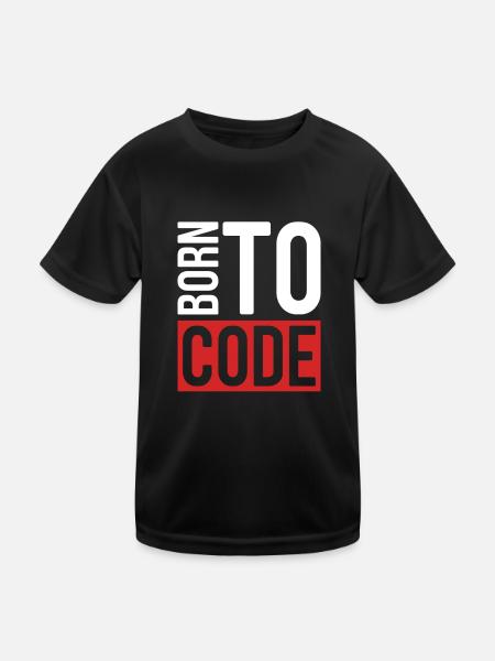 Programmeur Coder Développeur de logiciels - T-shirt sport Enfant - noir - Devant