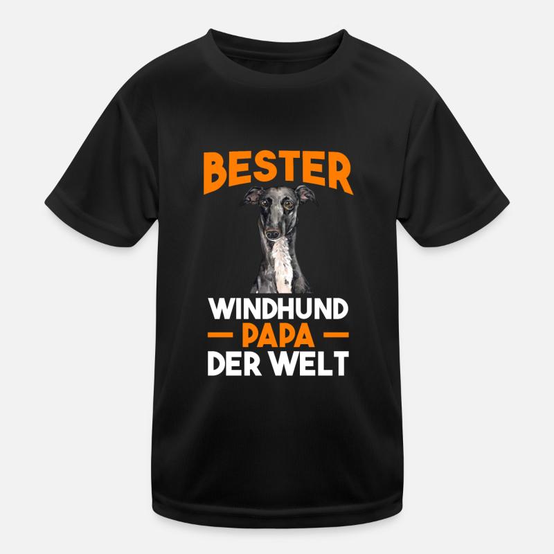 Windhund Windhund Papa Kinder Funktions-T-Shirt