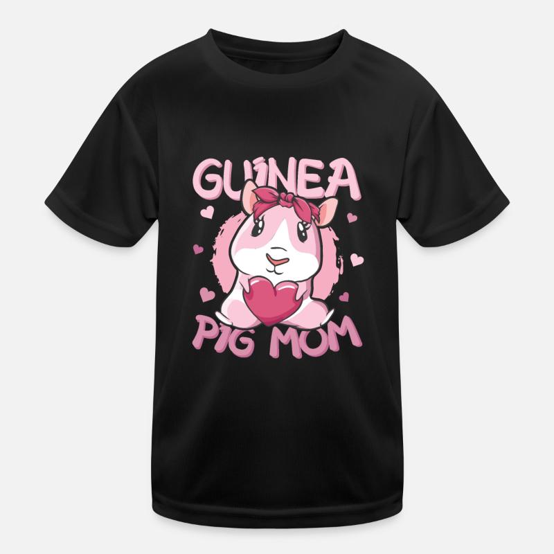 Guinea Pig Mom Kids Functional T-Shirt