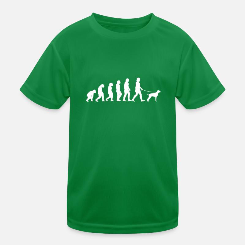 German Shorthair Evolution Pointing Dog Gift Kids Functional T-Shirt