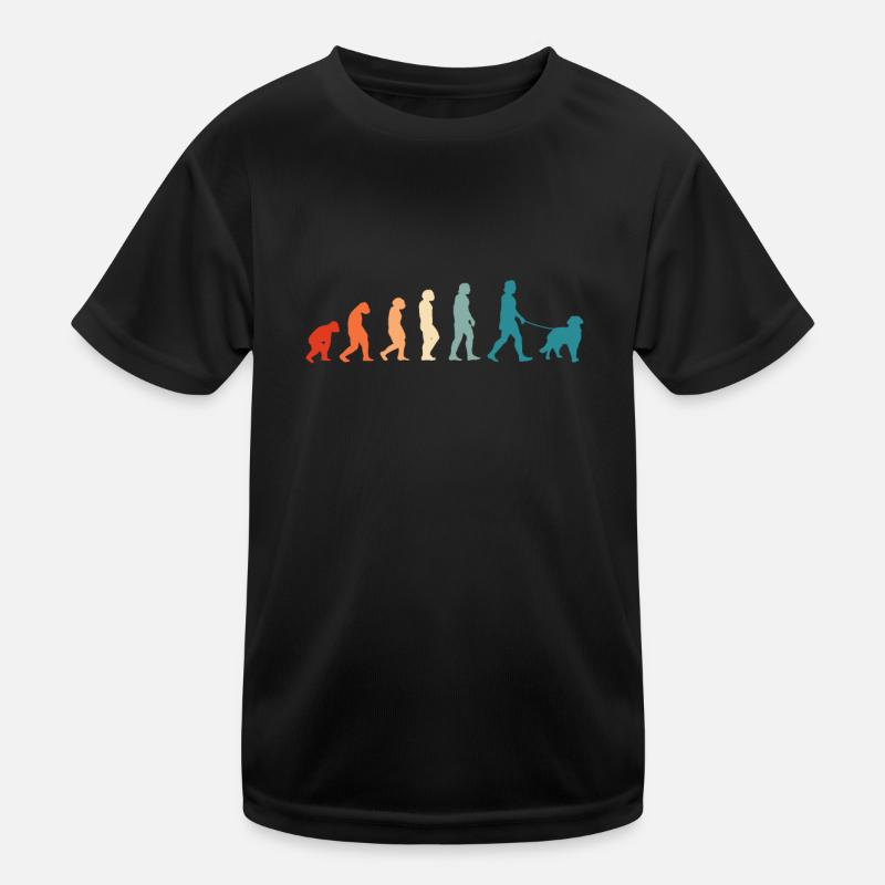 Leonberger Evolution Vintage Leonberg Hund - Kinder Funktions-T-Shirt - Schwarz
