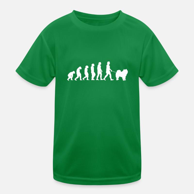 Chow Chow Evolution Chinese Lion Dog Kids Functional T-Shirt