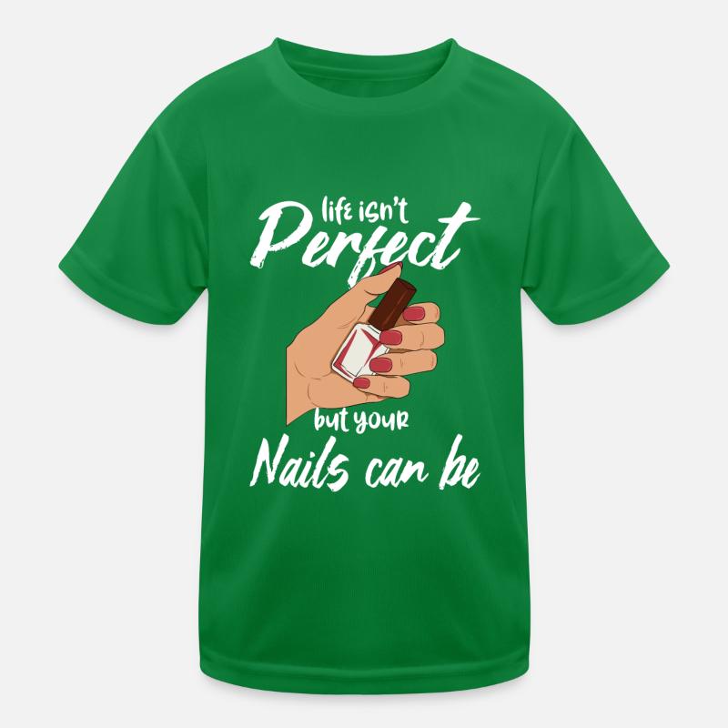 Nail technician fingernails Kids Functional T-Shirt