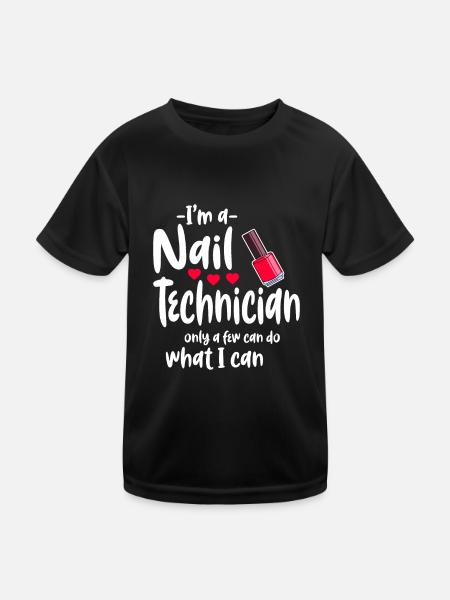 Nail technician work - Kids Functional T-Shirt - black
