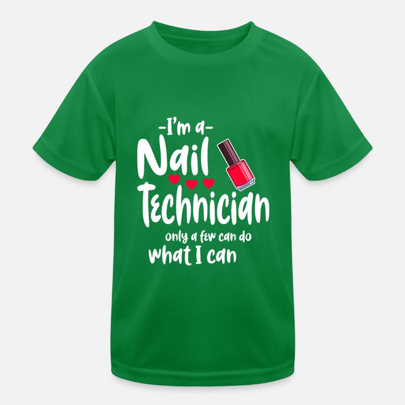 Nageltechniker Arbeit Kinder Funktions-T-Shirt