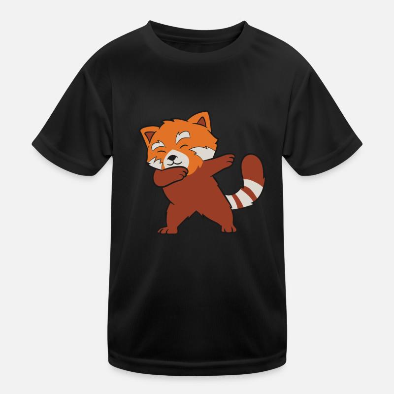 Funny Red Panda Lover Red Panda Dabbing Kids Functional T-Shirt