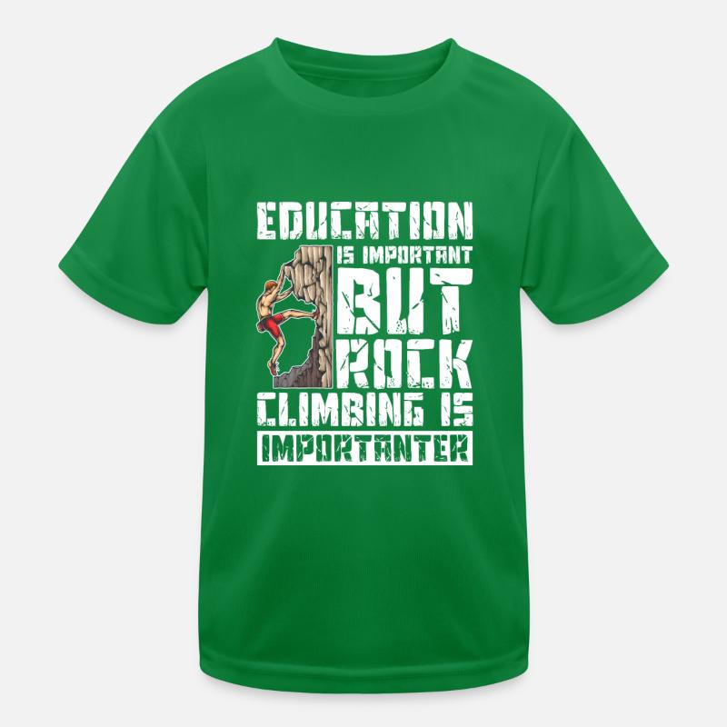 Klettern Bergsport Kletterer Kinder Funktions-T-Shirt