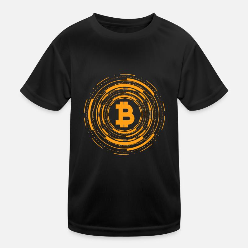 Kryptowährung Bitcoin Geschenk BTC Logo Krypto Kinder Funktions-T-Shirt