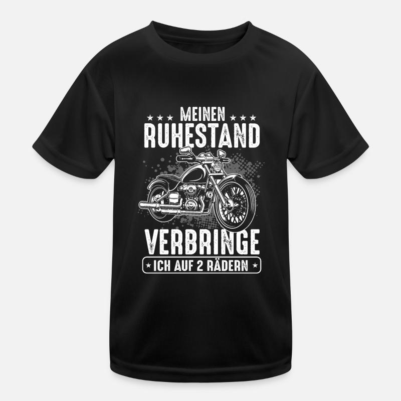 Meinen Ruhestand Verbringe Ich Auf 2 Rädern Kinder Funktions-T-Shirt