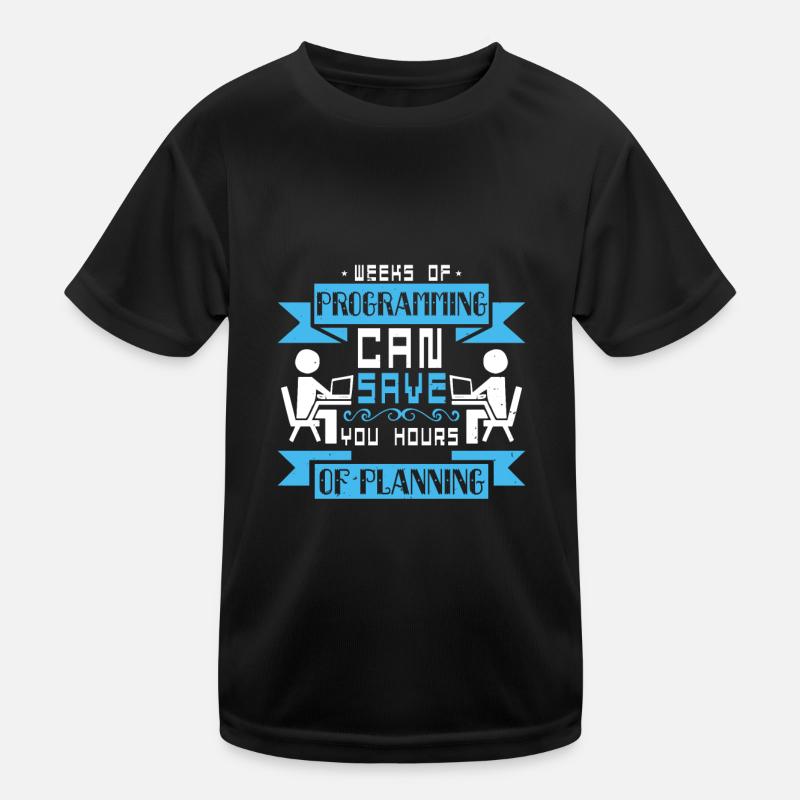 La semaine de programmation peut vous faire économiser des heures de planification - T-shirt sport Enfant - noir