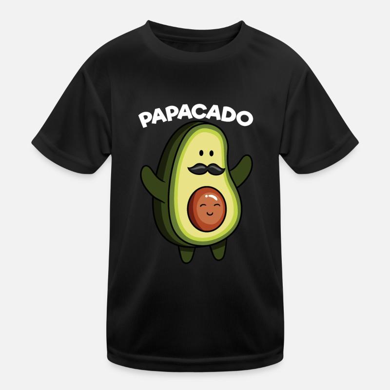 Papacado Avocado Schwangerschaft Veganer Papa Kinder Funktions-T-Shirt